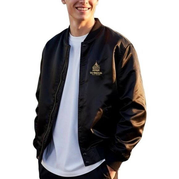 Vintage Trump Taj Mahal Satin Bomber Jacket - Picture 13 of 13